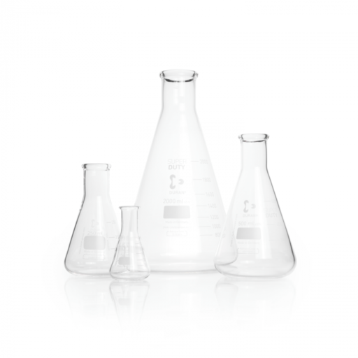  DURAN® super duty Erlenmeyer flask, narrow neck, with graduation, 100 ml EACH