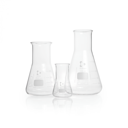  DURAN® Erlenmeyer flasks, wide neck with graduation, 100 ml EACH