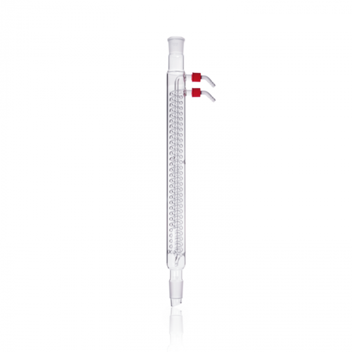  DURAN® Coil condenser, Dimroth type, with 2 screw-on plastic hose connections, NS 29/32, jacket length 400 mm EACH