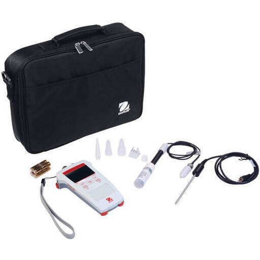 Starter 300D-B, STDO11 probe, STTEMP30 temperature probe, bag for portable meter