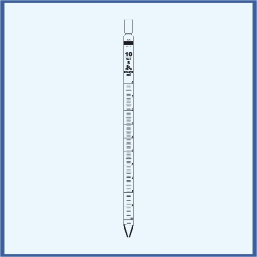 Measuring pipette class B 5 ml (0,05) for partial and complete outflow each