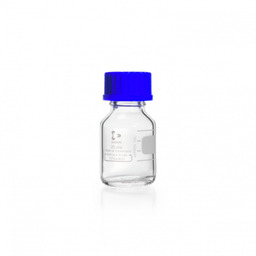  DURAN® Laboratory bottle, clear, graduated, GL 25, with screw-cap (PP), 25 ml EACH