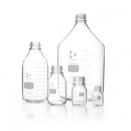  DURAN® Laboratory bottle, clear, graduated, GL 32, without cap and pouring ring, 50 ml EACH