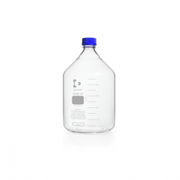  DURAN® Laboratory bottle, clear, graduated, GL 45, with screw-cap and pouring ring (PP),  5000 ml EACH
