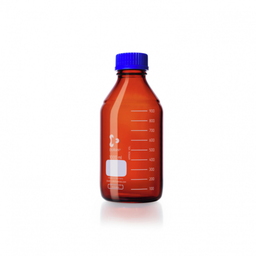  DURAN® GL 45 Laboratory glass bottle, amber, with screw cap and pouring ring (PP), 1000 ml EACH