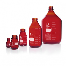  DURAN® GL 45 Laboratory glass bottle, amber, without screw cap and pouring ring, 10000 ml EACH