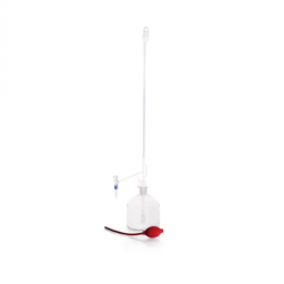  DURAN® Automatic burette according to Pellet, complete, class AS, 25 ml consists of: 243183307 DURAN® burette only, with side stopcock, class AS, 25 ml 211596303 DURAN® reservoir bottle, with NS 29/32, clear, 2000ml 292450108 Blowball for automatic burrette EACH