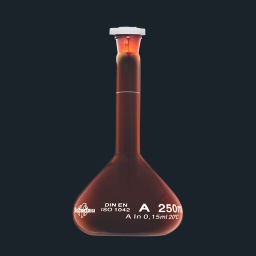 3 VOL. FLASK CLASS A PE STOPPER 250ML