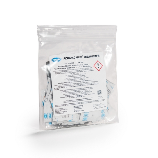 Chlorine, free; PP; 0-2.00 mg/L 10 ml sample; 100/pkg; DPD-method 