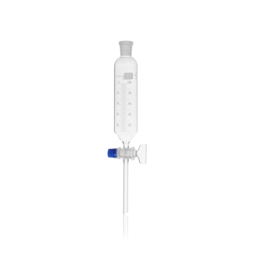  DURAN® Dropping funnel, cylindrical, graduated, with NS-stopcock and key retaining device, 100 ml EACH